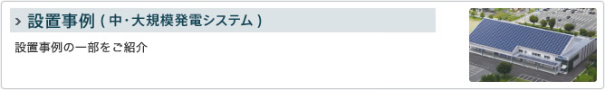 設置事例（中・大規模発電システム）