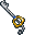 The Kingdom Key sprite, used when attacking with any Keyblade equipped.