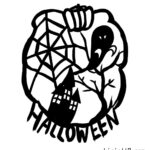 ハロウィン　切り絵　図案　下絵　デザイン　無料