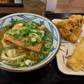 丸亀製麺 キツネうと?んとマイタケの天ふ?らとイカ天