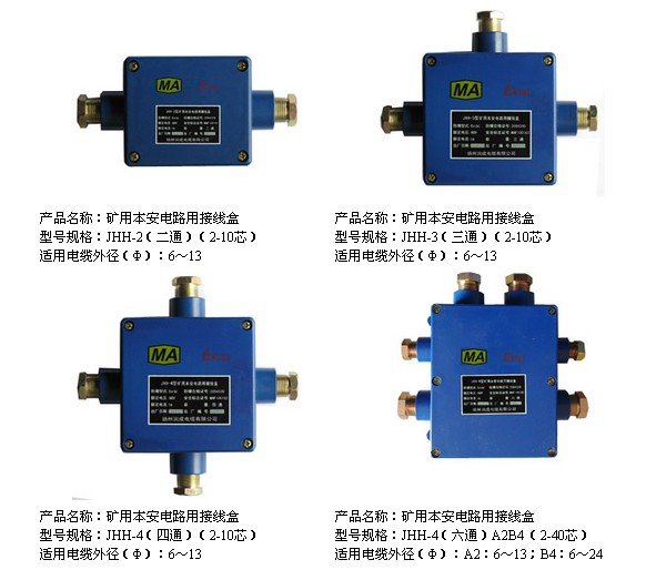 JHH型矿用本安电路用接线盒 矿用本安电路用接线盒 润成电缆