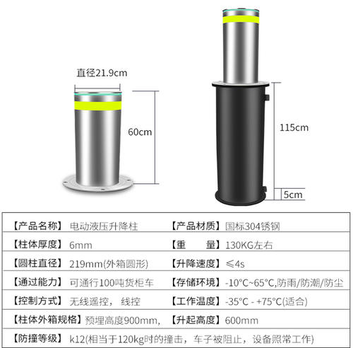 沙头天安全自动升降柱