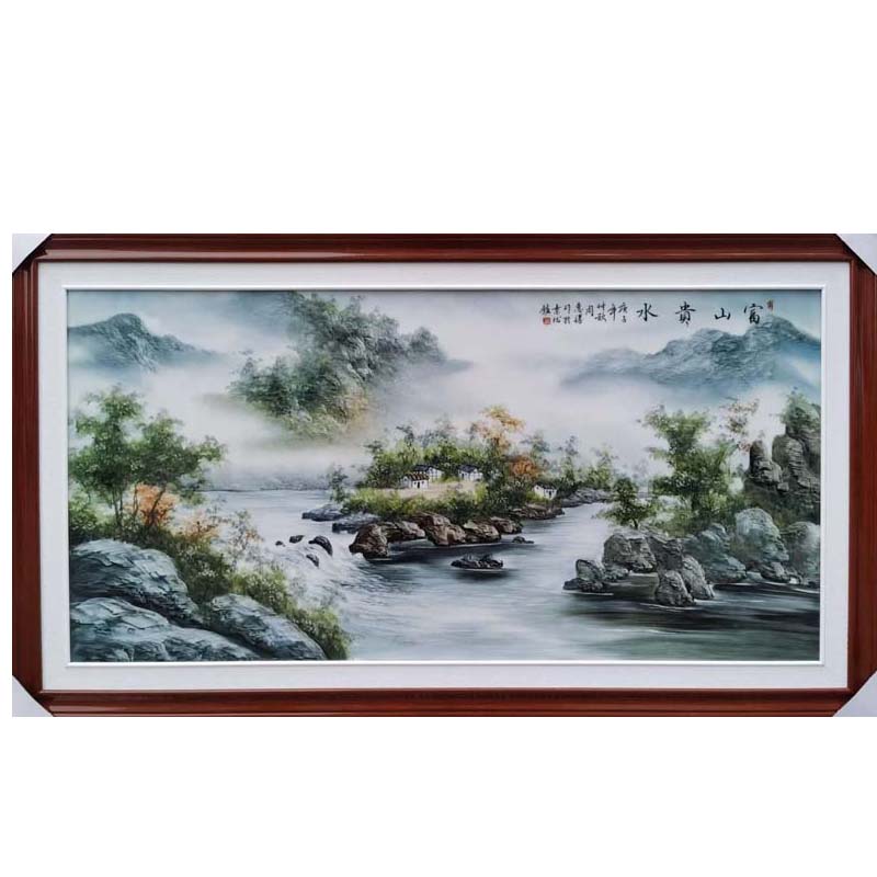 家居装饰瓷板画 景德镇手绘瓷板画 瓷板画定制厂家