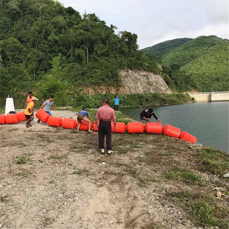 拦污网塑料浮体 船防撞拦污浮筒 一体式拦污浮桶