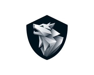 wolf head shield logo