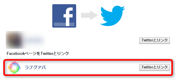 FacebookページをTwitterとリンク