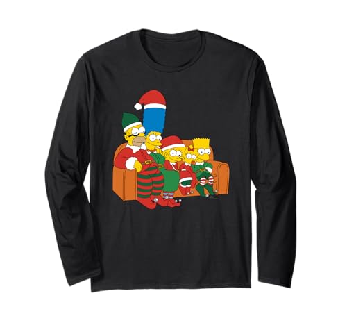 ザ・シンプソンズ ホリデー ファミリー クリスマス エルフ コスチューム カウチギャグ 長袖Tシャツ