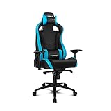 Drift DR500BL - Silla Gaming Profesional, polipiel, reposabrazos ajustable 4D, piston clase 4, sistema balanceo, altura regulable, respaldo reclinable, cojines lumbar y cervical, color negro/azul