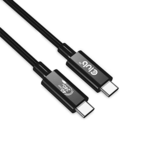 Club 3D USB4 Gen3x2 Type C 双方向 USB-IF認証ケーブル ビデオ 8K60Hz データ 40Gbps PD 240W(48V/5A) EPR オス/オス 1m (CAC-1576)