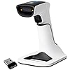 ScanAvenger Wireless Portable 1D&2D with Stand Bluetooth Barcode Scanner: Hand Scanners 3-in-1 Vibration, Cordless, Rechargeable Scan Gun for Inventory - USB Bar Code/QR Reader (1D&2D With Next Gen Stand)