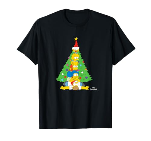 ザ・シンプソンズ ホリデー ファミリー クリスマス ツリー スタック Tシャツ