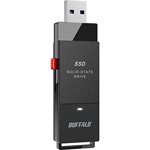 【Amazon.co.jp限定】バッファロー SSD 外付け 1.0TB 超小型 コンパクト ポータブル PS5/PS4対応(メーカー動作確認済) USB3.2Gen1 ブラック SSD-PUT1.0U3-B/N