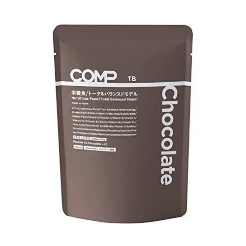 COMP Powder TB Chocolate 96g (1袋 400kcal) バランス栄養食 トータルバランスドモデル 完全食 チョコレートパウダー ココア 高たんぱく質 必須アミノ酸 必須脂肪酸 中鎖脂肪酸 食物繊維 ビタミン ミネラル ポリフェノール