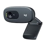 Logitech C270 Webcam HD, 720p/30fps, Video-Llamadaso HD Amplio Campo Visual, Corrección de Iluminación, Micrófono Reductor de Ruido, PC/Mac/Portátil/Macbook/Tablet