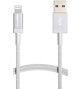 Amazonベーシック USB-A -ライトニングケーブル ナイロン iPhone充電 Apple MFi認証 iPhone 13/13 Pro/12/SE(第2世代)/iPad 各種対応(シル...