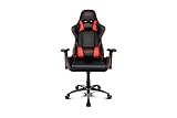 Drift DR125BR - Silla Gaming Profesional, (Poilipiel Alta Calidad, Ergonómica, Respaldo Reclinable, Altura regulable, Reposabrazos Ajustables), Color Negro/ Rojo