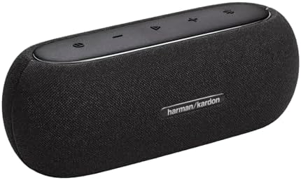 Harman Kardon LUNA Wireless Bluetoothポータブルスピーカー / 2ウェイスピーカー / IP67防塵防水 / 内蔵バッテリー最大12時間駆動 / USB Type-C充電/リサイクル素材使用/ブラック