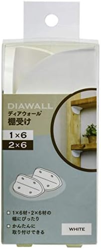 若井産業(Wakaisangyo) ディアウォール専用 1×6･2×6 棚受け ディアウォールS DWT26W ホワイト 本体: 奥行4.2cm 本体: 高さ5cm 本体: 幅12cm