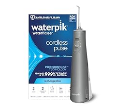 Waterpik Cordless Pulse Rechargeable Portable Water Flosser for Teeth, Gums, Braces Care and Travel with 2 Flossing Tips, W…