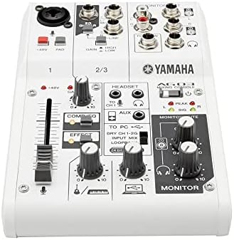 ヤマハ YAMAHA ウェブキャスティングミキサー オーディオインターフェース 3チャンネル AG03 インターネット配信に便利な機能付き 音楽制作アプリケーションCubasis LE対応