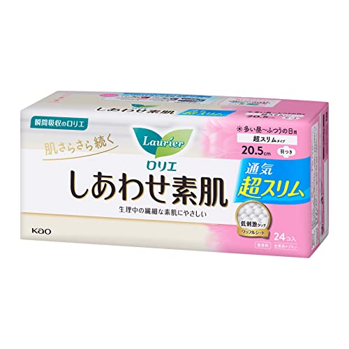 ロリエ エフ しあわせ素肌 超スリム ふつうの日用 羽つき20.5cm 24コ入