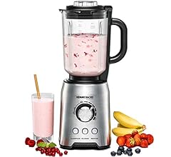 Rommelsbacher MX 1250 Glass Blender 6 Blade Powerful Motor for Ice Blend Smoothie Soup 1200W