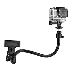 GoPro クランプマウント、CamKix製 - GoPro Hero 4, 3+, 3, 2, 1用、二重機能クリップマウント、ボール & ソケットと10