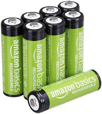 Amazonベーシック 充電池 充電式ニッケル水素電池 単3形8個セット (最小容量2000mAh、約1000回使用可能)