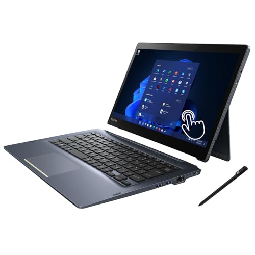 (開封済み未使用品)東芝 2in1ノートパソコンOffice搭載,dynabook 13.3インチ 8GBメモリ 256GB SSD windows タブレット PC,ノートPC 軽量 1080P win11 Proマグネシウム合金 (整備済み品)