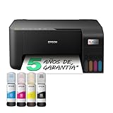 Epson EcoTank ET-2812, Impresora WiFi A4 Multifunción con Depósito de Tinta Recargable, 3 en 1: Impresión, Copiadora, Escáner, Mobile Printing, Negro