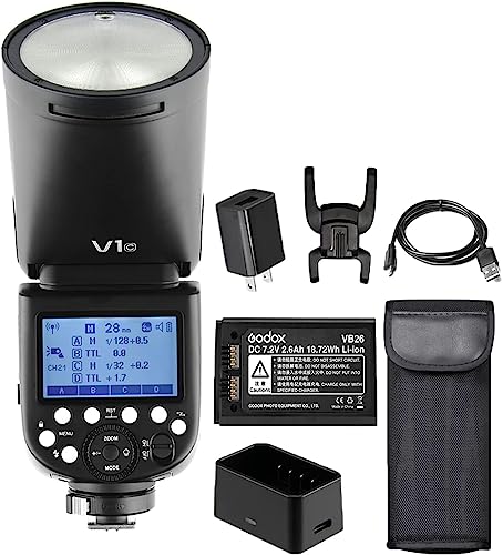 【Godox正規品＆技適マーク】Godox V1C フラッシュストロボ TTLラウンドヘッドフラッシュ 1 / 8000s 2.4G ...