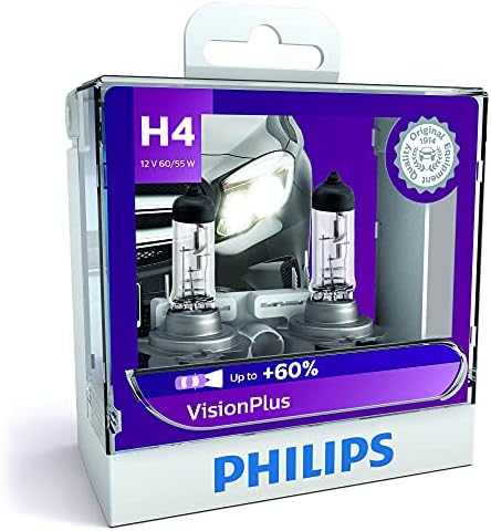 Philips(フィリップス) 自動車用バルブ&ライト ヘッドライト ハロゲン H4 3300K ヴィジョンプラス 車検対応 2個入り PHILIPS VisionPlus 12342VPS2 【Amazon.co.jp限定】