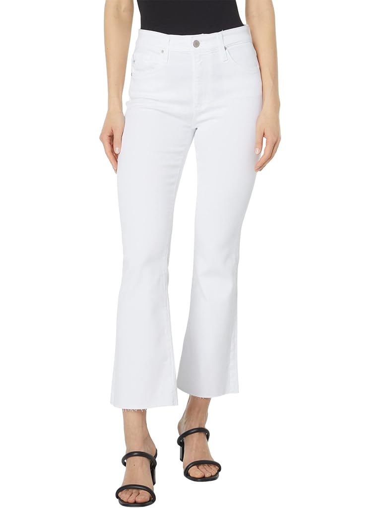 White AG Jeans Farrah Boot Crop High-Rise Fit in Modern White