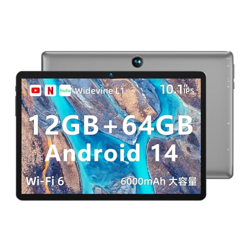 【タブレット 10インチ2024初登場】android 14タブレット12GB+64GB+1TB TF拡張、 Widevine L1+GMS認証+Type-C充電+6000mAh、BMAX I9Plus Wi-Fi 6モデル、アンドロイド タブレット 1280*800 TDDI Incell IPS画面 RK3562 タブレット android、BT5.0+OTA+3D重力センシング+無線投影