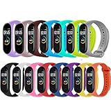 BRone Correa Xiaomi Mi Band 4,15 Piezas Xiaomi Band 4 3 Pulsera de Reloj Elegante Reemplazo de Bandas Compatible con Xiaomi Mi Smart Band 4 Correas para Xiaomi Mi Band 3