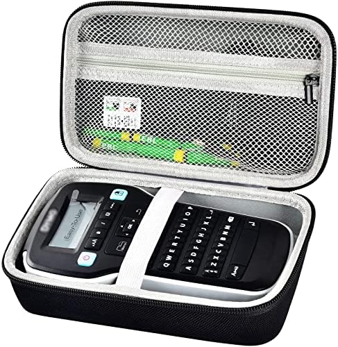 Carry Case for DYMO LabelManager 160/280 Portable Label Maker Bundle, Label Printer Portable Storage Holder Box for AC Adapter, Tape Cartridges, Chargers & Accessories (Box Only) - Black Inside