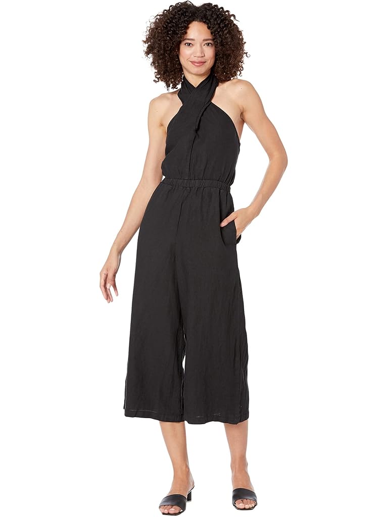 bella dahl Wrap Neck Halter Jumpsuit