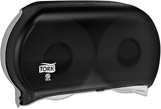 Sponsored Ad - Tork Twin Jumbo Toilet Paper Roll Dispenser Smoke T22, Refill Indicator Window, 56TR