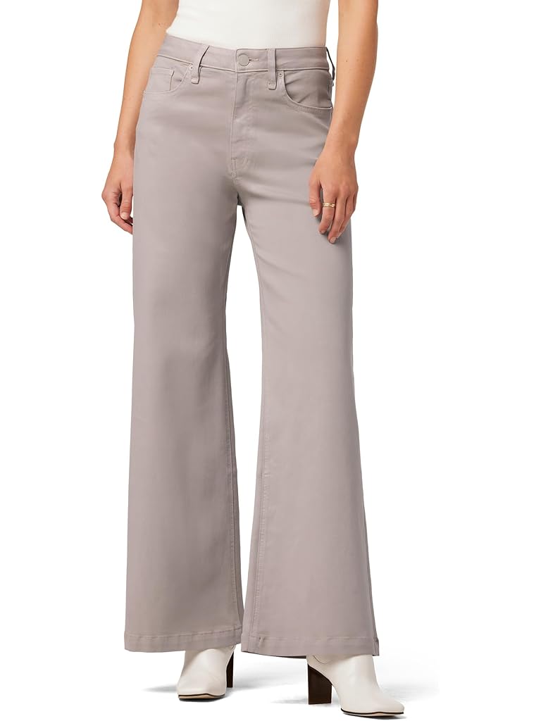 Gray Hudson Jeans Jodie Wide Leg in Coated Moonrock