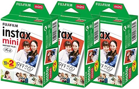 富士フィルム カラー チェキフィルム instax mini 2パック品 JP2(20枚入り)×3個セット [60枚入] マルチカラー