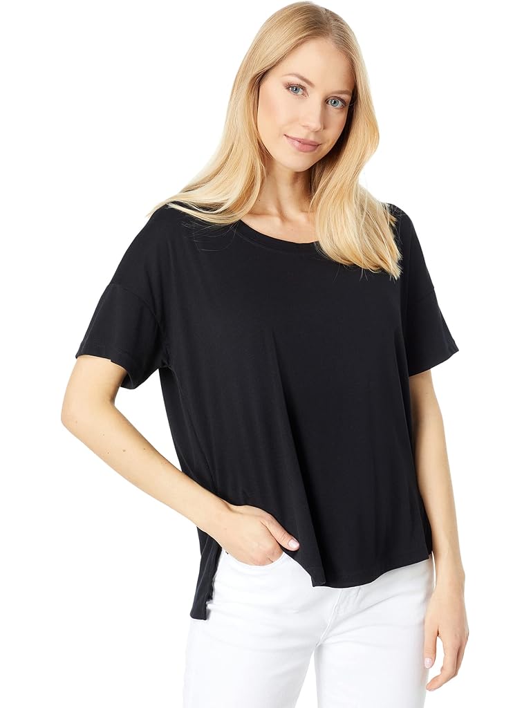 Three Dots Recycled High-Low Boxy Tee