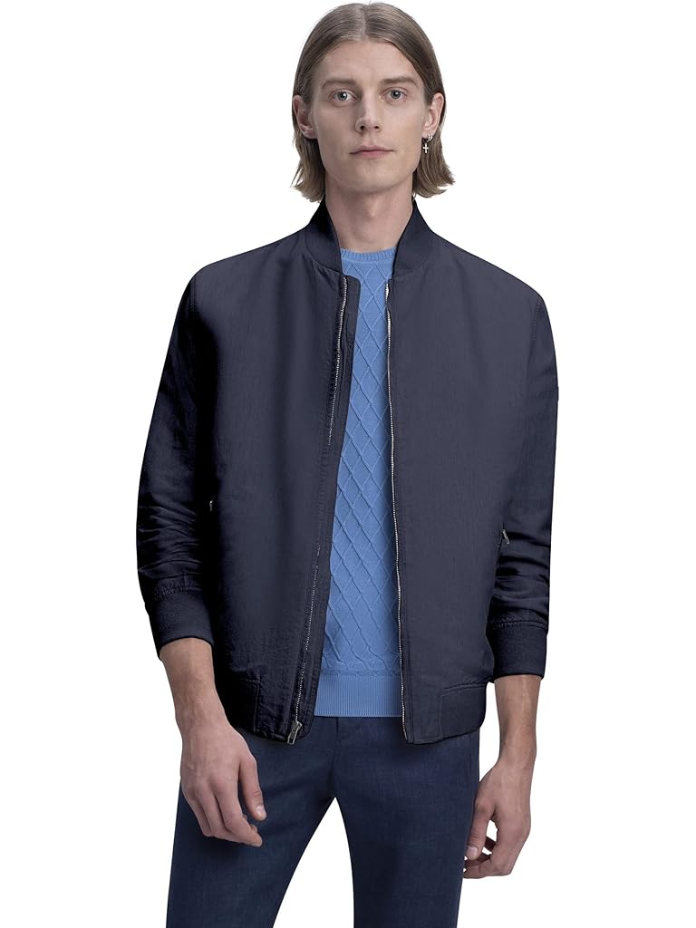 BUGATCHI Bomber Jacket with Full Zip Closure