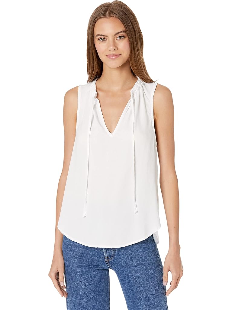 bella dahl Sleeveless Shirred Neck Pullover