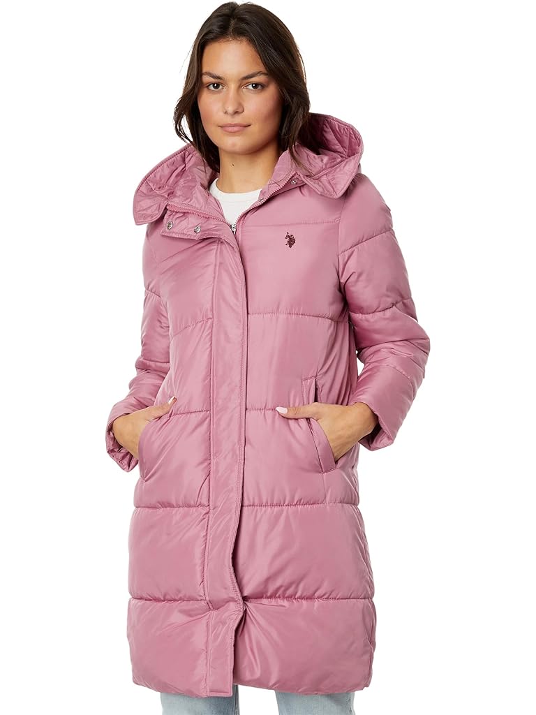 U.S. POLO ASSN. Maxi Puffer Coat with Snorkle Hood