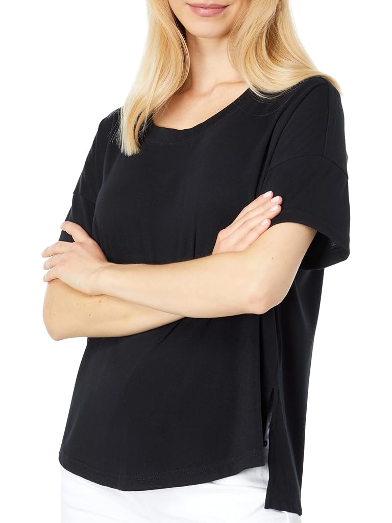 Three Dots Recycled High-Low Boxy Tee