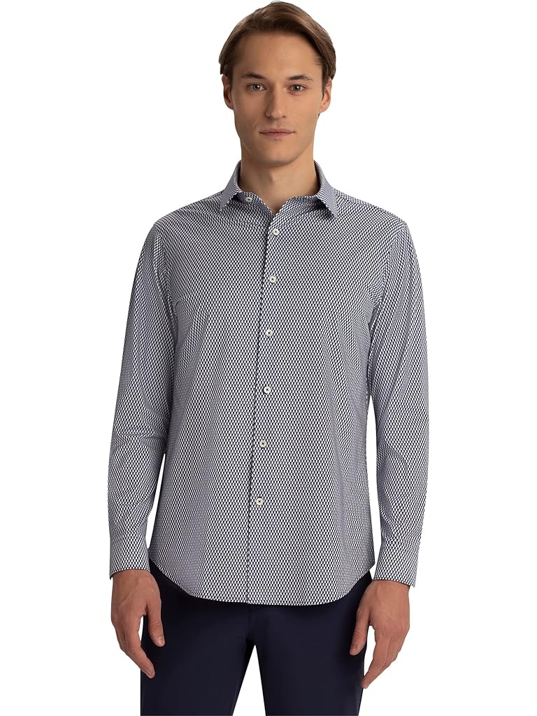 BUGATCHI James Ooohcotton Tech Long Sleeve Shirt