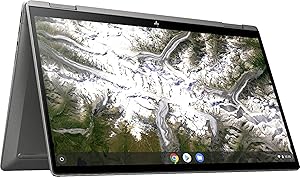 HP (エイチピー) x360 2イン1 14インチ フルハイビジョン タッチスクリーン Chromebook クロームブック 第10世代 Intel (インテル) Core i3-10110U 8GB RAM 64GB eMMC B&amp;O (ビーアンドオー) Audio WiFi 6 バックライトキーボード 指紋リーダー - ミネラルシルバー