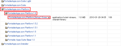 図2 「PortableApps.com Platform」からインストーラをダウンロードできる