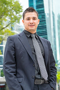 man in suit looking at camera