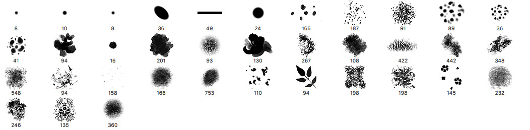 brushes palette